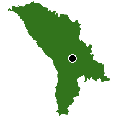 モルドバ共和国無料フリーイラスト｜首都(緑)